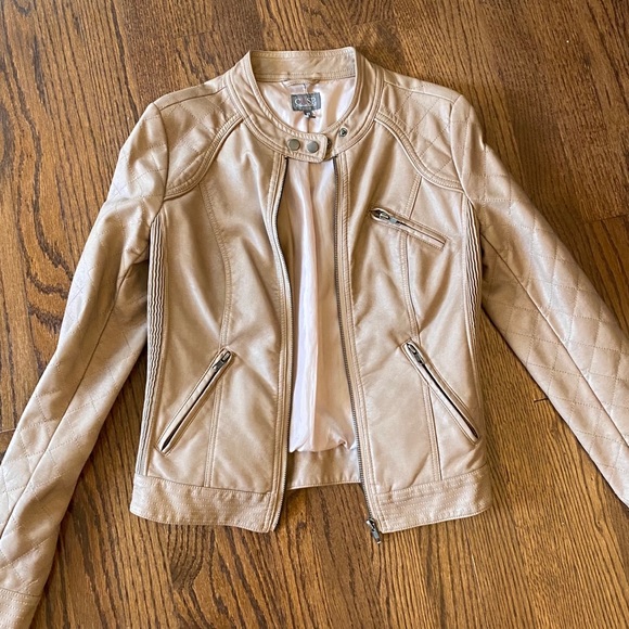 Neiman Marcus Jackets & Blazers - Cusp by Neiman Marcus Blush Quilted Moto Jacket XS
